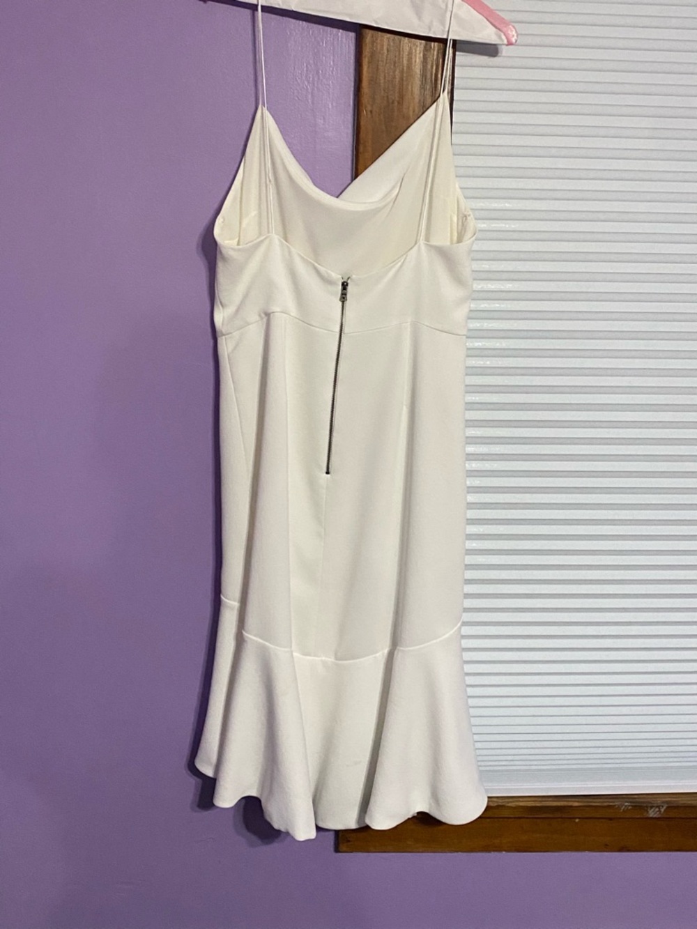 Alice + Olivia Ivory Spaghetti Strap Mini Dress with Back Zip